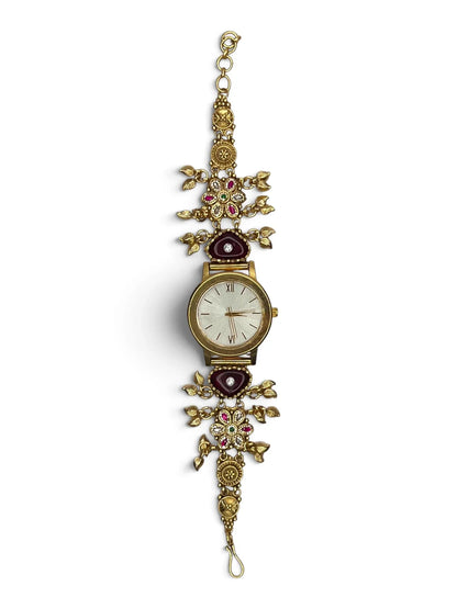 Heritage Luxury Red Motif Rajwadi Watch for Women