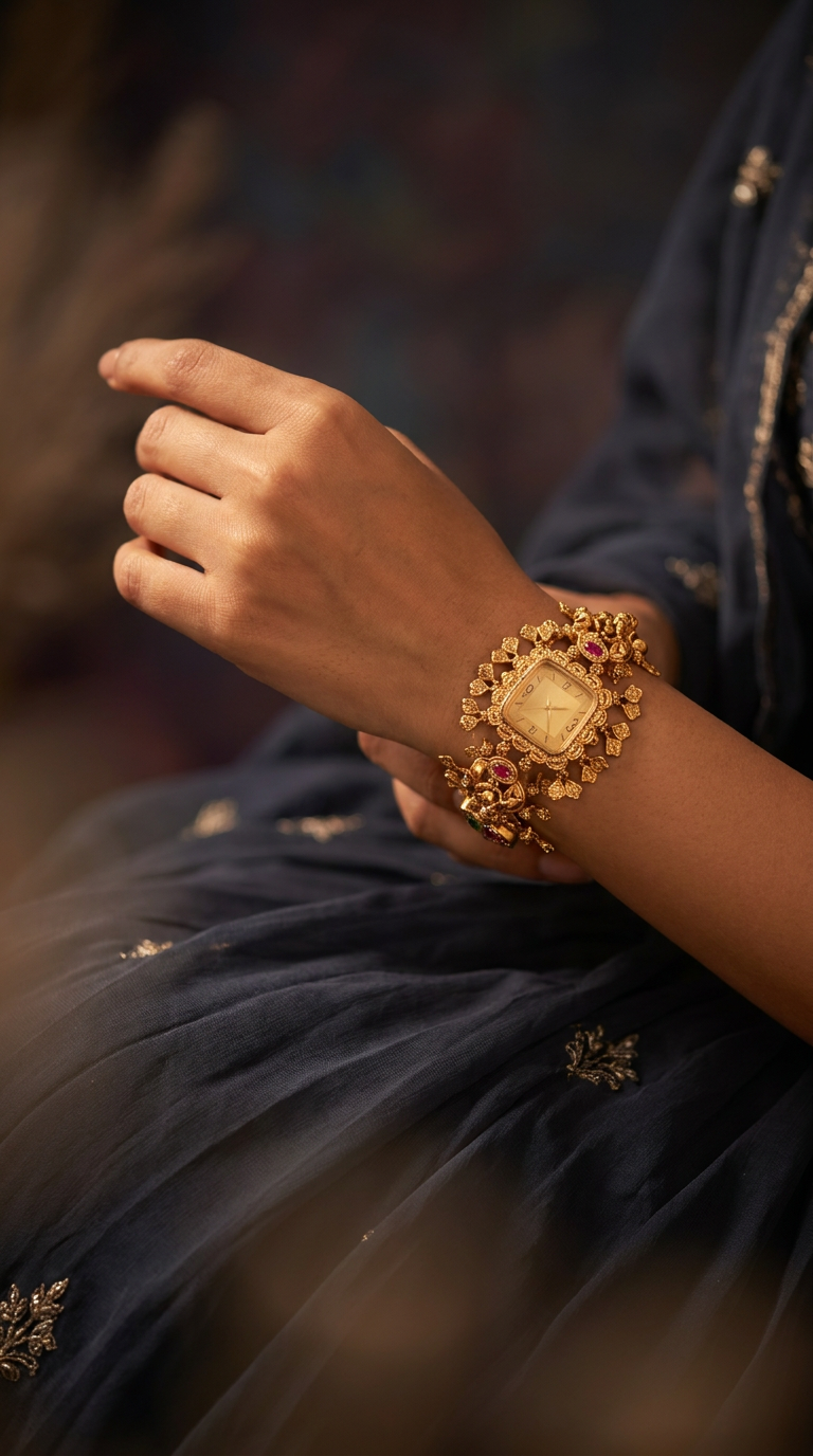 Heritage Luxury Square Rajwadi Watch for Women