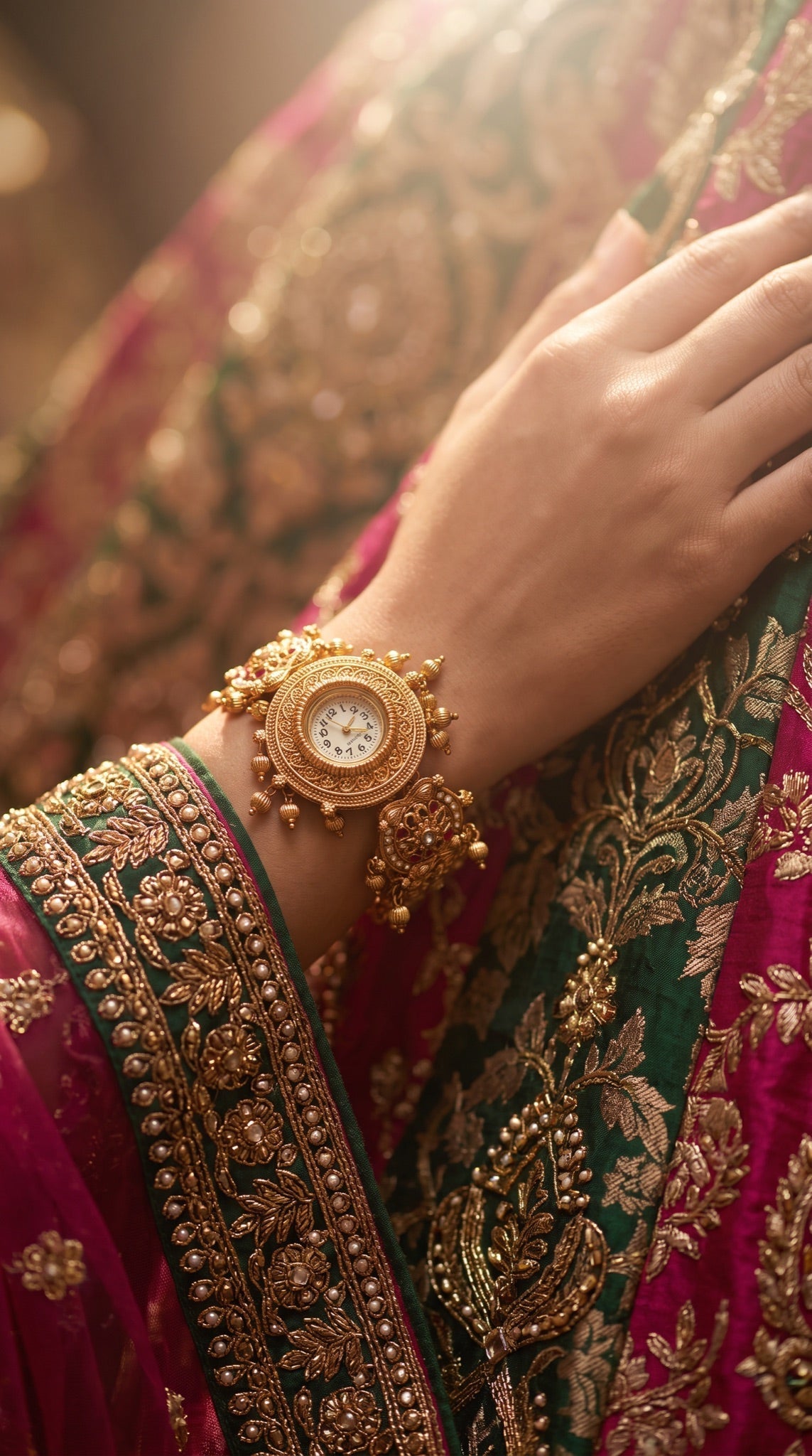 Heritage Round Infinity Flower Rajwadi Watch for Women