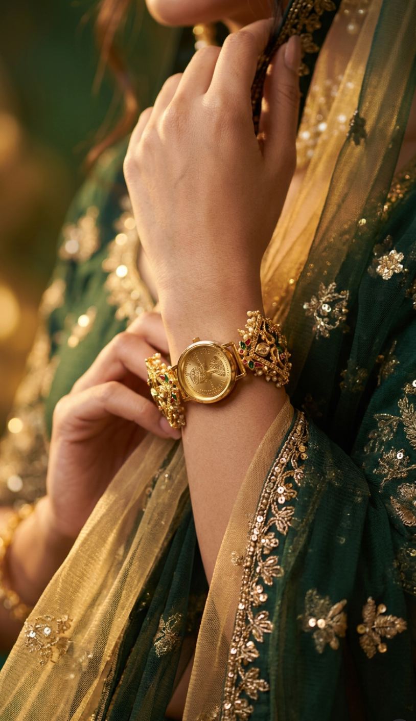 Rare Victorian Golden Diamond Heritage Watch for Women